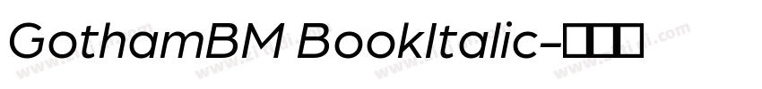 GothamBM BookItalic字体转换
